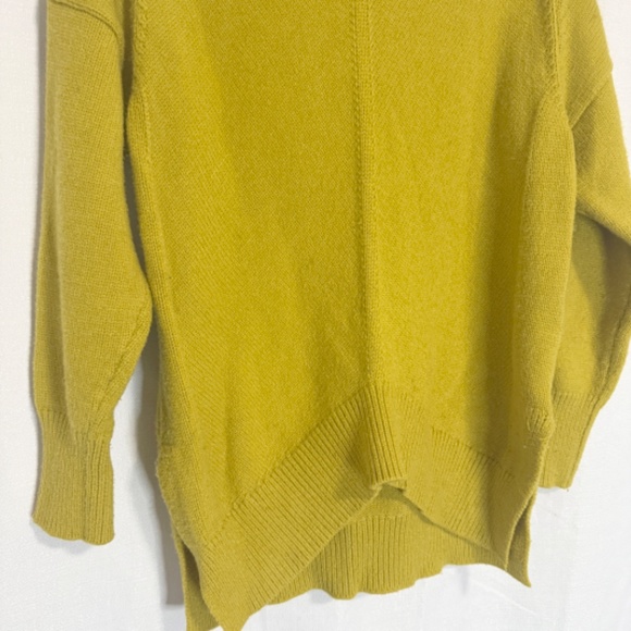 Maeve by Anthropologie Chartreuse Crystal Mock Neck Tunic Sweater Size XXSP - Picture 4 of 9